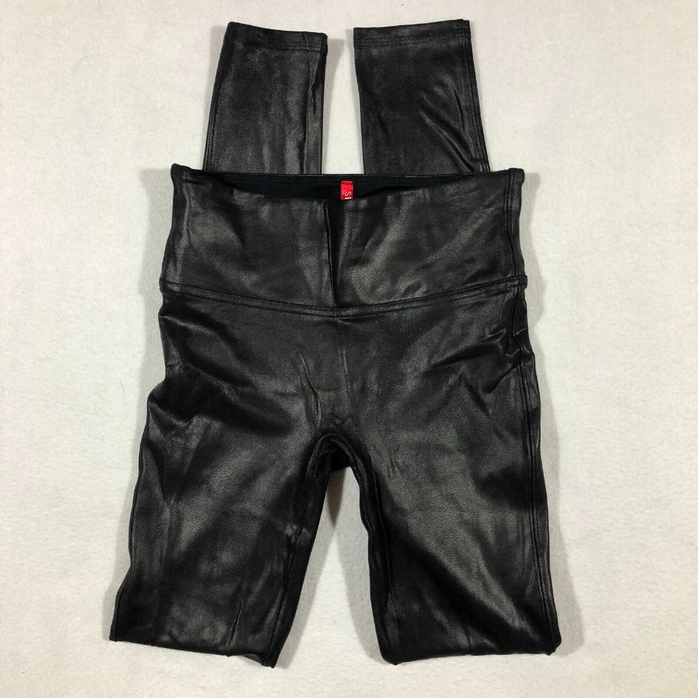Spanx Leggings Womens XS Black Faux Leather Leggings Pants